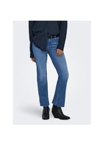 Only, Damen, 7/8-Jeans &raquo;ONLANN-KENYA MW CR AK FLA DNM SOO618NOOS&laquo;, Medium Blue Denim, L&auml;nge 34, S (36) -L&auml;nge 34, Medium Blue Denim, Verk&uuml;rzte Jeans 