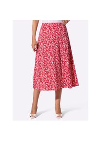 Classic Basics , Damen , Sommerrock , rot-ecru-bedruckt , 48 , 48 , bequeme Schnittführung