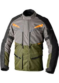 RST Maverick Evo, textile jacket waterproof , color: Dark Green/Grey/Black/Orange , size: XXL