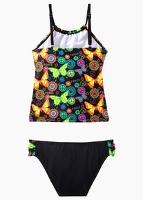 bonprix Tankini de poliamida reciclada (2 piezas), negro, 116/122