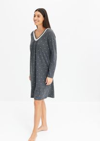 Nattkjole, gr&aring;, st&oslash;rrelse 48/50 (XL), bonprix