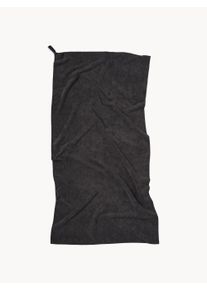 VINGA Toalha de secagem ativa RPET Preto L 70 x C 140 cm