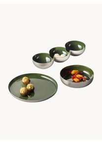 Philippi Komplet miseczek dekoracyjnych Biel, 3 elem. Srebrny, Zielony S 10 x W 5 cm