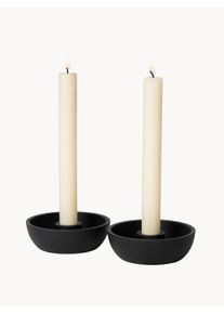 Atmooz by Charrell Komplet świecznik&oacute;w Delgado, 2 elem. Czarny &Oslash; 10 x W 3 cm