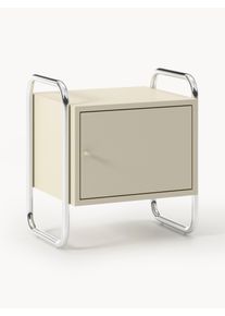 Mesita de noche de metal Maven Beige Metal An 50 x Al 56 cm | Westwing Collection