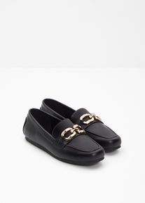 bonprix P&oacute;łbuty wsuwane loafer, czarny, 36