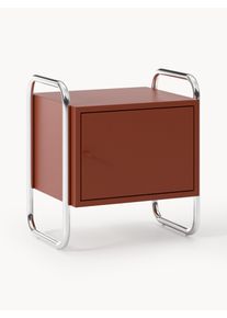 Mesita de noche de metal Maven Rojo Metal An 50 x Al 56 cm | Westwing Collection