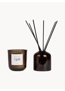 VINGA Komplet dyfuzor&oacute;w zapachowych Nordic Essence (Fjell), 3 elem. Biały, Brązowy &Oslash; 8 x W 20 cm