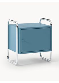 Mesita de noche de metal Maven Azul Metal An 50 x Al 56 cm | Westwing Collection