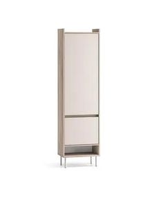 Feldmann-Wohnen Garderobenschrank Voco Cashmere / Eiche Cremona Terrakotta 54 / 34 / 198cm , Beige, Hellbraun , Holz , 2 Fächer , 54x198x34 cm , Garderobe, Garderobenschränke