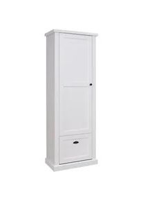 Feldmann-Wohnen Garderobenschrank Galineo 71,5 / 41,5 / 200 cm weiß , Weiß , Holz , 3 Fächer , Rechteckig , 72x200x42 cm , Garderobe, Garderobenschränke