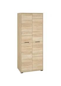Feldmann-Wohnen Garderoebnschrank Caro Sonoma Eiche hell 80 / 51 / 199cm , Holz , 3 Fächer , Rechteckig , 80x199x51 cm , Garderobe, Garderobenschränke