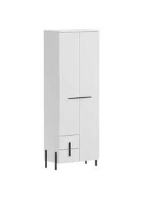 Feldmann-Wohnen Garderobenschrank Vigo weiß / weiß Hochglanz 70 / 40 / 200cm , Holz , 1 Fächer , Rechteckig , 70x200x40 cm , Garderobe, Garderobenschränke