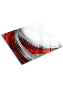 Tulup Glasplatte 60x52 cm Wellenhintergrund , Glas , 60x0.4x52 cm , Küchen, Küchenelektrogeräte, Herde, Herdabdeckplatten