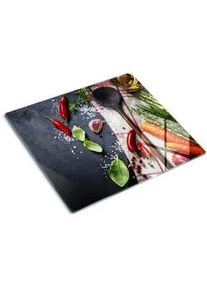 Tulup Glasplatte 60x52 cm Zutaten , Glas , 60x0.4x52 cm , Küchen, Küchenelektrogeräte, Herde, Herdabdeckplatten