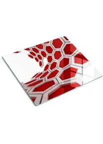 Tulup Glasplatte 60x52 cm 3D , Glas , 60x0.4x52 cm , Küchen, Küchenelektrogeräte, Herde, Herdabdeckplatten