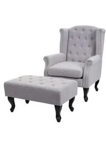 MCW Relaxsessel Grau , Textil , 77x102x80 cm , Wohnzimmer, Sessel, Relaxsessel