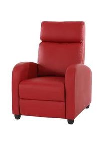 MCW Relaxsessel Rot , Textil , 72x105x92 cm , Wohnzimmer, Sessel, Relaxsessel