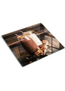 Tulup Glasplatte 60x52 cm Cocktails in Gläsern , Glas , 60x0.4x52 cm , Küchen, Küchenelektrogeräte, Herde, Herdabdeckplatten