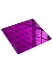 Tulup Glasplatte 60x52 cm Samtwand , Pink , Glas , 60x0.4x52 cm , Küchen, Küchenelektrogeräte, Herde, Herdabdeckplatten