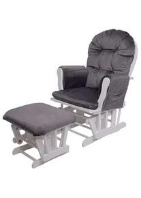 MCW Relaxsessel Schwingstuhl Grau , Textil , 68x98x76 cm , Wohnzimmer, Sessel, Relaxsessel