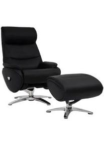 MCW Relaxsessel MIT Hocker Schwarz , Textil , 117x110x77 cm , Wohnzimmer, Sessel, Relaxsessel