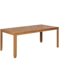 Beliani Gartentisch Akazienholz hellbraun 180/90 cm Baratti , Holz , Rechteckig , 180x74x90 cm , Gartenmöbel, Gartentische