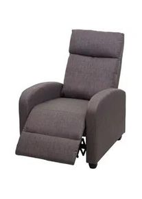 MCW Relaxsessel Grau, Braun , Textil , 67x102x90 cm , Wohnzimmer, Sessel, Relaxsessel