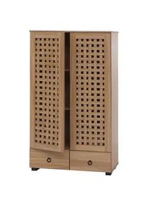MCW Schrank Braun , Holzwerkstoff , 80x138x36 cm , Wohnzimmer, Regale, Bücherregale