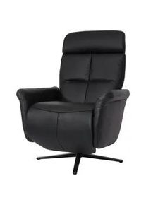 MCW Relaxsessel Schwarz , Leder , 76x110x153 cm , Wohnzimmer, Sessel, Relaxsessel