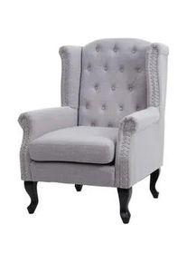 MCW Relaxsessel Grau , Textil , 75x102x80 cm , Wohnzimmer, Sessel, Relaxsessel