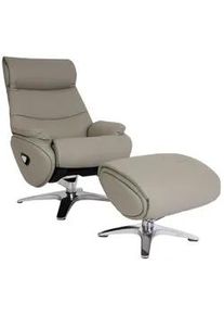 MCW Relaxsessel MIT Hocker Grau , Textil , 117x110x77 cm , Wohnzimmer, Sessel, Relaxsessel