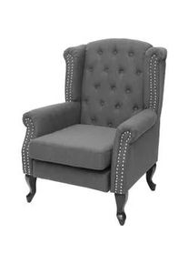 MCW Relaxsessel Anthrazit , Textil , 75x102x80 cm , Wohnzimmer, Sessel, Relaxsessel