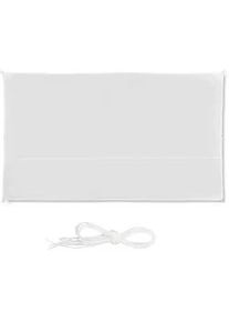 Relaxdays Sonnensegel , Weiß Hochglanz , Textil, Metall , 400x200 cm , Sonnenschutz, Sonnenschirme