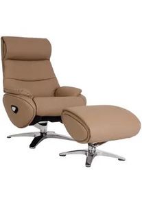 MCW Relaxsessel MIT Hocker taupe , Taupe , Textil , 117x110x77 cm , Wohnzimmer, Sessel, Relaxsessel