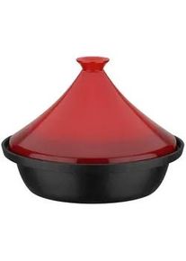 GSW Schmortopf , Rot, Schwarz , Metall, Keramik , 2 l , ISO 9001 , backofengeeignet, rostfrei, hitzebeständig, geschmacksneutral, PFOA-frei, optimale Wärmeverteilung, leichte Reinigung, PFAS-frei,nicht backofengeeignet , Kochgeschirr, Töpfe, Schmortöpfe