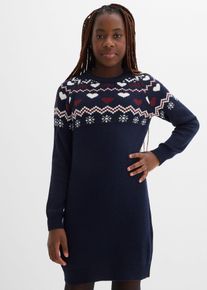 bonprix Rochie tricotată, albastru, 128/134