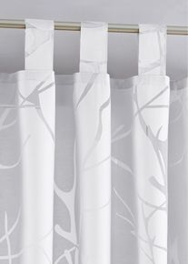 bonprix Firana w wypalany wzór (1 szt.), biały, Wys./szer. 145/140 cm