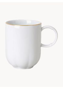 Rosenthal Mugg i Porslin Sonetto Vit, Guld KIna Ø 8 x H 11 cm, 390 ml