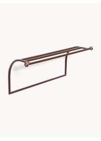 V&auml;ggh&auml;ngare Disa med Marmorkrokar Brun Metall, Marmor B 89 x H 38 cm | Westwing Collection