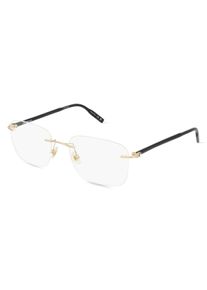 Montblanc MB0222O okulary unisex | Oprawka: Pełnoramkowe, Prostokątne, Złoty