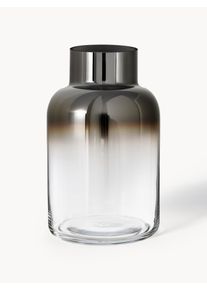 Handblåst Vas i Glas Uma, H 27 cm Transparent, Silver Glas Ø 16 x H 27 cm | Westwing Collection