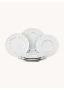 Rosenthal Porslinservis Sonetto, 2 personer (6 delar) Vit, Guld KIna 2 personer (6 delar)