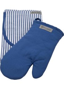 Ross Grillhandschuhe »Exclusiv« inkl. Latzschürze, 100% Baumwolle in blau