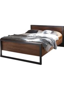 Home Affaire Bett »Detroit Einzelbett im Industrial Design in braun, Größe Liegefläche B/L: 140 cm x 200 cm