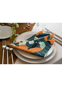 Adam Stoffserviette »Jungle« GOTS organic, zertifiziert durch CERES 0242Made in Germany in bunt