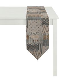 Apelt Tischband »5200 CHRISTMAS ELEGANCE in grau, Größe B/L: 24 cm x 175 cm