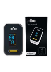 Braun Pulsoximeter »1- YK-81CEU« Einfaches Design - Rotierendes Display mit Hintergrundbeleuchtung in schwarz-weiß