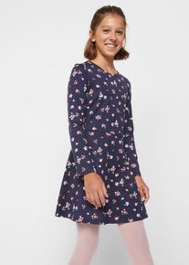 bonprix Rochie de jerse din bumbac organic 100% (set/2 buc.), albastru, 128/134