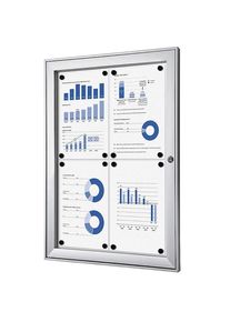 Ilmoitutaulukaappi sis&auml;lle, LxKxS 522x697x33 mm, metalli